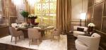 1.8m Burl Luxury Modern Dining Room Sets 100cm Round Marble Dining Table