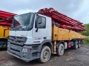 China 56m Concrete Pump Mixer on Mercedes-Benz Truck with Cylinder Type Structure 2019 factory