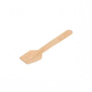 China Disposable Wooden Ice Cream Paddle Spoon Taster 95mm factory