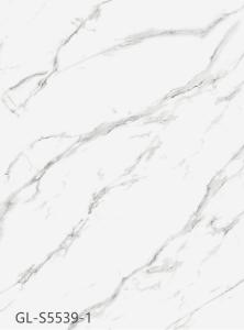 China Wear Resistant Marble Look Vinyl Plank Flooring Waterproof Flame Retardant 183mm White GKBM Greenpy GL-S5539-1 factory