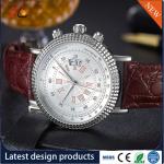 Wholesale PU Leather Watch with Alloy Case and Custom Logo Men's Watch Business
