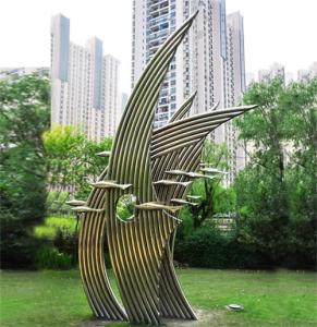 China Decorative Outdoor Abstract Metal Garden Sculptures polished For Lawn Ornaments factory