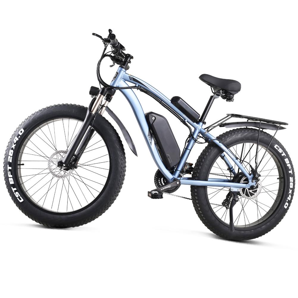 48V 1000W Motor Fat Tyre Electric Bicycles with 48V 17Ah Battery and Blue Screen Display
