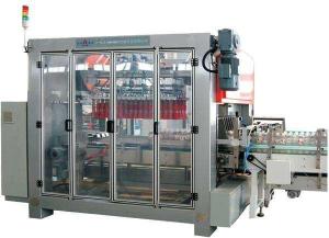 China Carbonated / Pure Water Bottle Packing Machine With Rocker Arm Institution factory