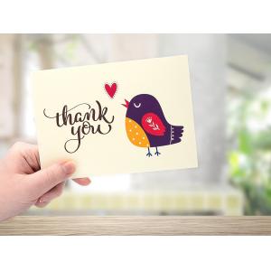 Beautiful Picture Thank U Greeting Card For Ceremony OEM / ODM Available