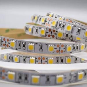 12w 12v 24v 10mm 60 Leds Rgb 5050 Smd Flexible Led Strip Light with and Multi Colors