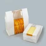 Biodegradable Food Grade Bread Paper Bag Loaf Packaging Kraft Paper With Window
