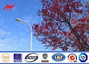 China Professional 12m One Arm Street Parking Lot Light Poles 3mm Thickness factory