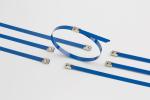 Insulation Ball Lock Eva Coated Stainless Steel Cable Ties Acid Resistance
