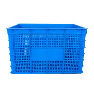 China Food Grade Stackable Vented Mesh Plastic Vegetable Crates for Bread Bakery Trays factory