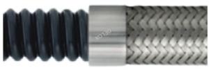 China Corrugated Conductive PTFE Hose With SS Wire Braided factory