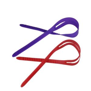 China Standard Size Custom Adjustable Purple Silicone Band Swimming Glasses Head Strap factory