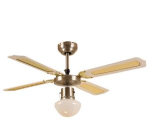 China 42 Inch 3 Speed Ceiling Fan Light 4 MDF Blades Ivy Leaf Reversible With Pull Chain factory