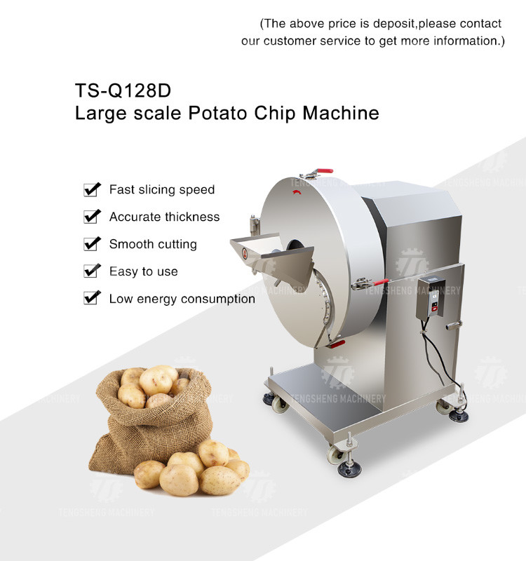 3000KG/H Commercial potato chip machine pumpkin, winter melon, potato slicing, root, large potato equipment