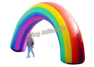 China Colorful Oxford Fabric Rainbow Inflatable Arches For Event Entrance factory