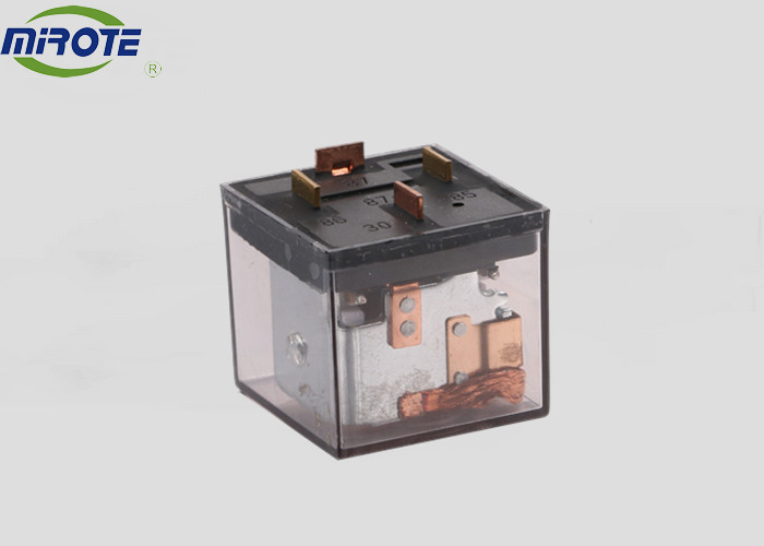 Transparent Cover 80 Amp Automotive Relay , 24 Volt Relay 4 Pin With Metal Sheet And Led Light