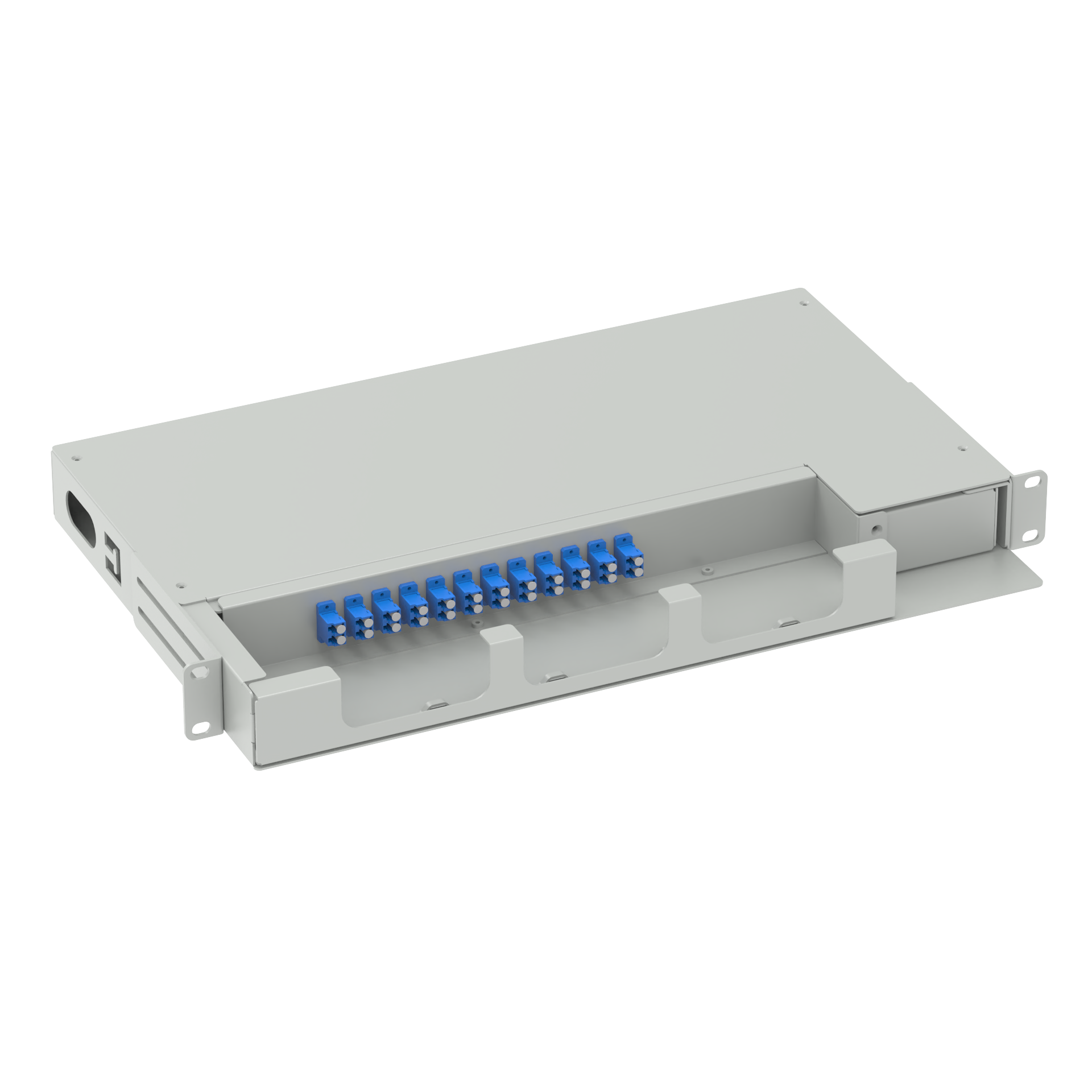 ODN Network 12 Cores Optical Distribution Frame LC UPC Type 19 Inch Swing Patch Panel