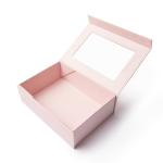 Custom Luxury Gift Packaging Cardboard Box With Clear Window Artwork Printing