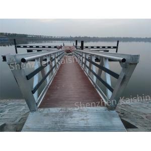 UV Resistant Marine Aluminum Gangways WPC Decking Floating Dock Ramp