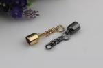 Customized Metal 9MM Mini Zinc Alloy Gold & Gunmetal Color Tassel Caps in Gold