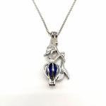 DIY Necklace For Unisex Gift Pearl Cage Pendant Essential Oil Diffuser Jewelry
