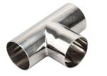 Polished SS316 Stainless Steel Pipe Fittings Sch5s Sch10s Equal Tee For Sanitary