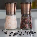Stainless Lid Glass Jar 140mm 170ml Salt Mill Pepper Grinder