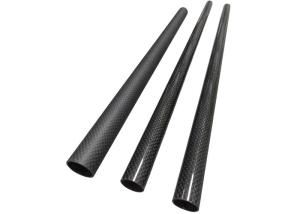 China Black High Modulus Carbon Fiber Roll Wrapped Tubes Round Tube For Equipment Parts factory