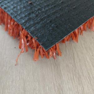 China Brick Red Tennis Artificial Turf 6300 Dtex 25mm Mesh Grass Multi Functional Low Maintenance factory