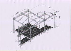 China Aluminum 6082-T6 Professional Stage Truss With High Technical Weld factory