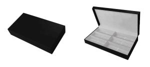 China Wooden PU Sunglasses Eyeglass Display Trays With 6 Pairs Customized Size factory
