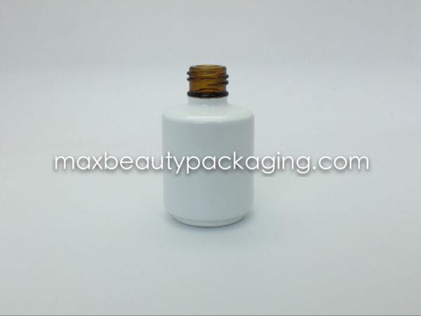 high quality thick and strong powder coating gel polish bottle 15ml amber bottle
