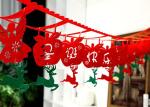Custom Logo Felt Christmas Decorations Diy Hanging Flag Length 2m