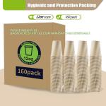 Bamboo fiber paper cups 12 OZ For Hot Beverages-Disposable Coffee Cups