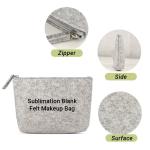 Custom Sublimation Bag Blanks Felt Makeup Bag Sublimation Blank For Photo