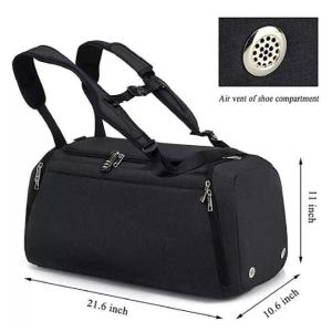 China Large Capacity Custom Waterproof Sport Gym Travel Duffel Bag With Shoe Compartment factory