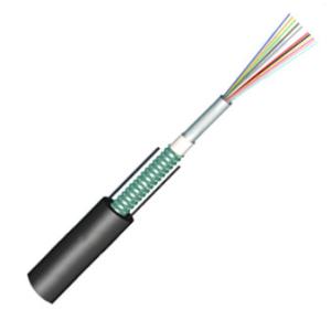 China G652D Direct Bury Fiber Optic Cable , GYXS Outdoor Armored Cable on sale