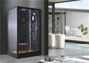 China Bathroom Shower Cabins , Quadrant Shower Units 1100 X 800 X 2250 mm BLack aluminium factory