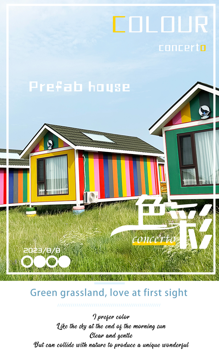 Customized Color Apartment Holiday Cottage Villa Bach Container House Prefab Tiny Home