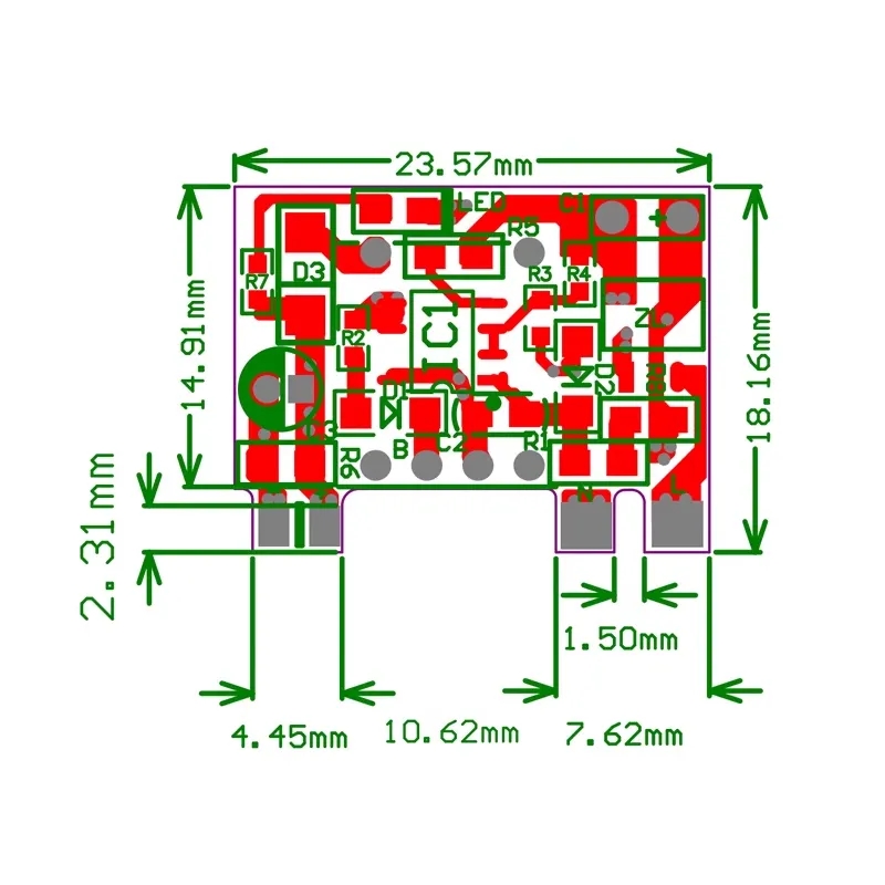 Standard Mount AC/DC Converter Board 700MA 3.5W Isolation Switch Power Module 220V AC 5V DC