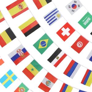 China 32 Countries String Flags Of The World Digital Printing Silk Printing factory