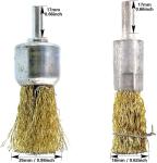 14 Ounces Brass Wire Wheel Brush Set 7pcs Cup Brush Coarse Grit
