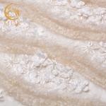 Haute Sequined Couture Lace Fabric Luxury Flower Embroidered