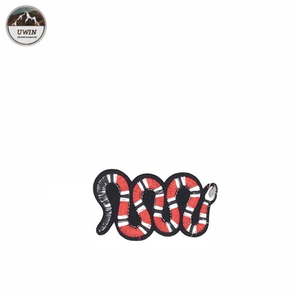 Fashionable Personalized Snake Embroidery Patch , Large Snake Patch For Jacket /