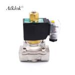 Stainless Steel 220VAC 1/2" 2W-15K normally open 12 volt water valve solenoid