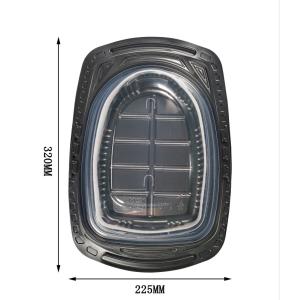 Disposable Plastic Takeaway Packaging Sushi Container Round Party Tray