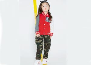 China Spring / Fall Kids Girls Clothes Children'S Baseball Jackets Fashion Rubber Print factory