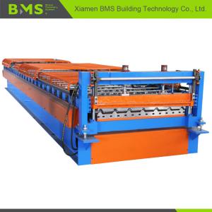 China Metal Roof Panel Roll Forming Machine , Roof Panel Making Machine 12-15m/min  on sale