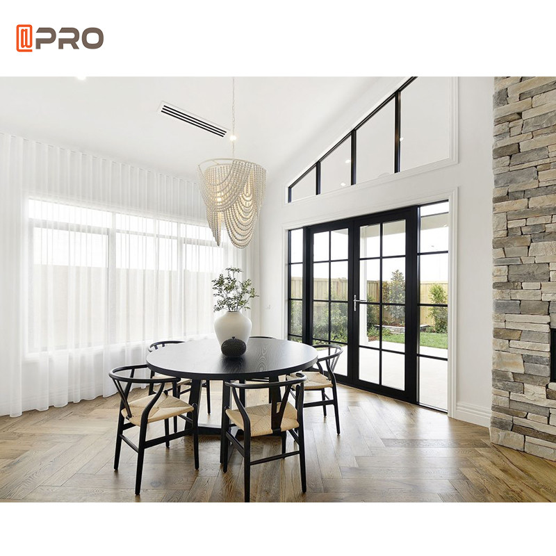 6063 Aluminium Hinged Doors Customize Entry Panoramic Swing Door With Lock