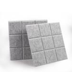 Square Carved Polyester Acoustic Panels 48 Pure Colors 600x600mm